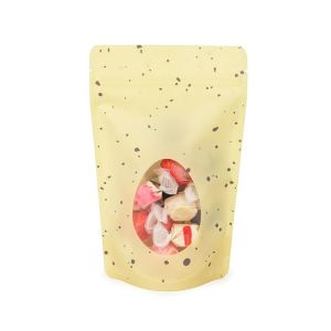 ZBGSW3EY Specialty Stand Up Zipper Pouch Yellow Speckled Egg - 5 1/8