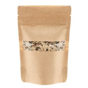ZBGW2K Kraft Stand Up Zipper Pouch – 4” x 2 3/8” x 6”