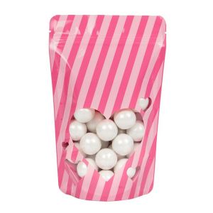 ZBGW3HT Specialty Stand Up Zipper Pouch Pink Heart - 5 1/8