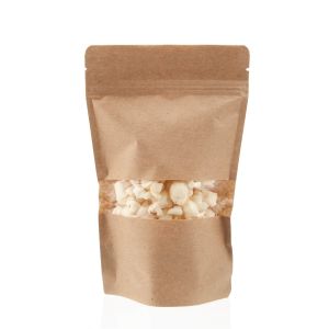 ZBGW3K Kraft Stand Up Zipper Pouch – 5 1/8” x 3 1/8” x 8 1/8”