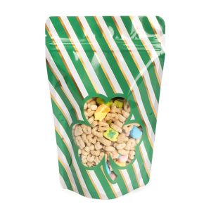 ZBGW3SH Specialty Stand Up Zipper Pouch Shamrock  - 5 1/8