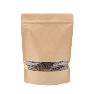 ZBGW5K Kraft Stand Up Zipper Pouch – 8 ¼” x 3 ½” x 11 ½”