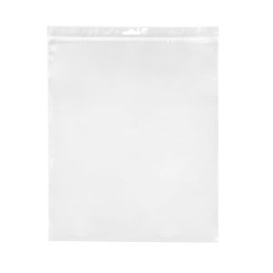 ZE1012 2 Mil Crystal Clear Zip Bags – 10” x 12” (Euro Hang Hole)