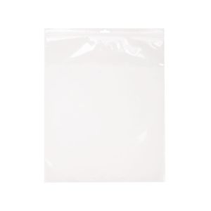 ZE1215V 2 Mil Crystal Clear Zip Bags – 12” x 15” (Euro Hang Hole - With Vent Hole)