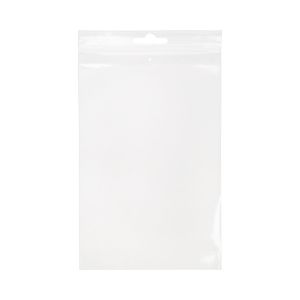 ZE57V 2 Mil Crystal Clear Zip Bags – 5” x 7” (Euro Hang Hole - With Vent Hole)