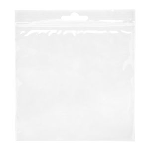 ZE66V 2 Mil Crystal Clear Zip Bags – 6” x 6” (Euro Hang Hole - With Vent Hole)