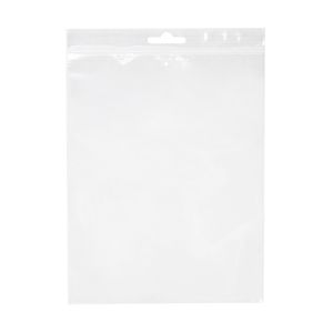 ZE79V 2 Mil Crystal Clear Zip Bags – 7” x 9” (Euro Hang Hole - With Vent Hole)