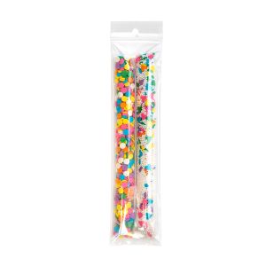 ZR28 2 Mil Crystal Clear Zip Bags – 2” x 8” (Round Hang Hole)
