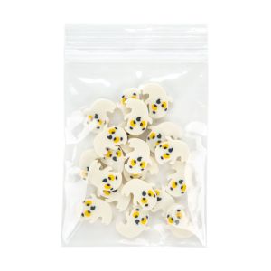 ZR34V 2 Mil Crystal Clear Zip Bags – 3” x 4” (Round Hang Hole - With Vent Hole)