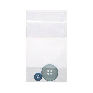 ZWC23 2 Mil Crystal Clear Zip Bags – 2” x 3” (White Block)