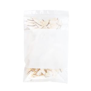 ZWC69 2 Mil Crystal Clear Zip Bags – 6” x 9” (White Block)