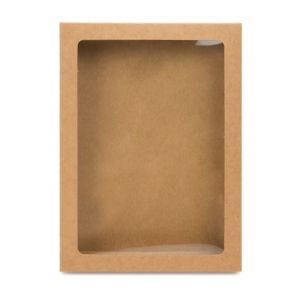 WKRG266 Kraft Window Box with glued in PET Sheet - 5 3/8