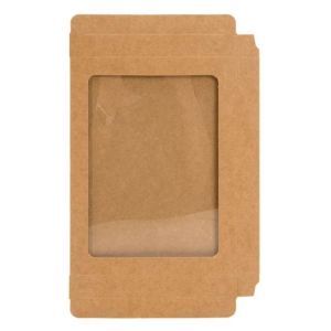 WKRG3 Kraft Window Box with glued in PET Sheet - 4 1/2