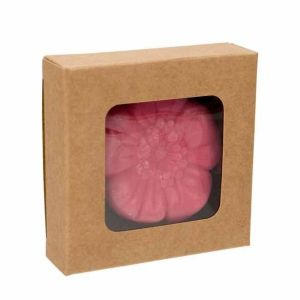 WKRG319 Kraft Window Box with glued in PET Sheet - 2 3/4