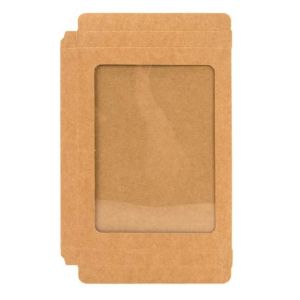 WKRG6 Kraft Window Box with glued-in PET Sheet - 4 1/2