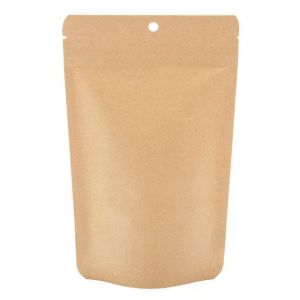 ZBGEK3  Kraft Eco Stand Up Zip Pouch - 5 1/8