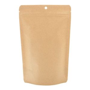 ZBGEK7  Kraft Eco Stand Up Zip Pouch - 5 7/8