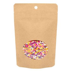 ZBGEO2K  Kraft Eco Zip Pouch with Oval Window - 4