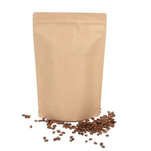 ZBGM6K Kraft Metallized Stand Up Zipper Pouch with Valve - 9
