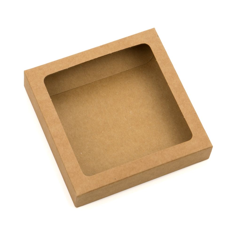 WKR245 Kraft Window Boxes (Box Only) – 4 1/8” x 4 1/8” x 7/8”